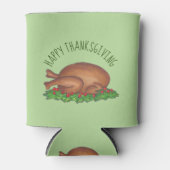 Happy Turkey Day Thanksgiving Dinner Cranberries Blikjeskoeler (Voorkant)