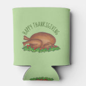 Happy Turkey Day Thanksgiving Dinner Cranberries Blikjeskoeler (Achterkant)