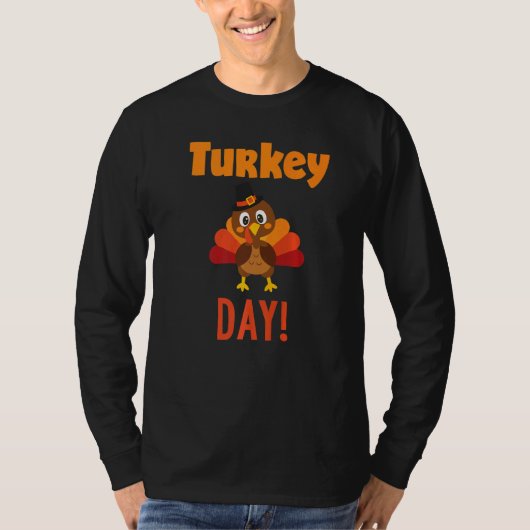Happy Turkey Day Thanksgiving Holiday Shirt (Voorkant)