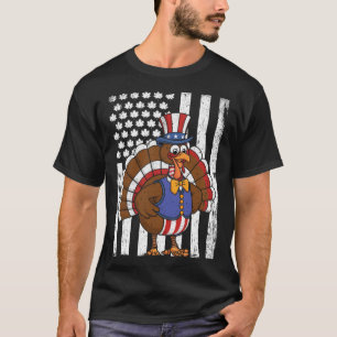 Happy Turkey Day Thanksgiving Verenigde Staten Vla T-shirt