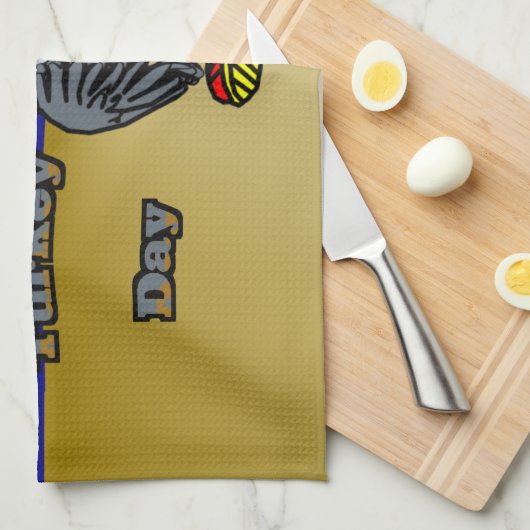 Happy Turkey Day Theedoek (Quarter Fold)