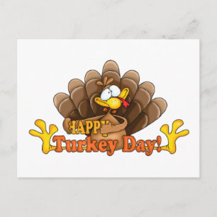 happy turkey day turkije briefkaart