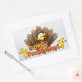happy turkey day turkije rechthoekige sticker (Envelop)