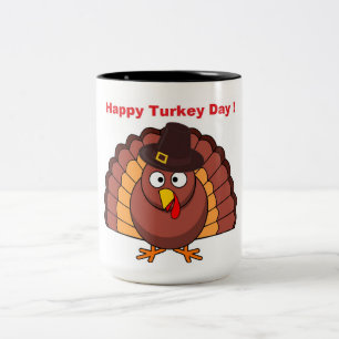 HAPPY TURKEY DAY Two-Tone COFFEE MOK