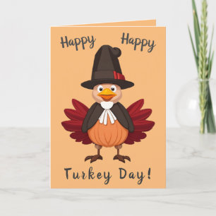 Happy Turkey Day (versie 2) Vakantie Kaart