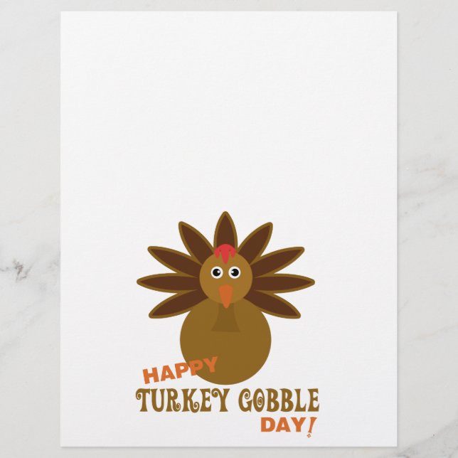 Happy Turkey Gobble Day Thanksgiving (Voorkant)