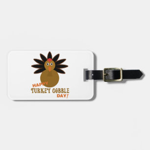 Happy Turkey Gobble Day Thanksgiving Bagagelabel