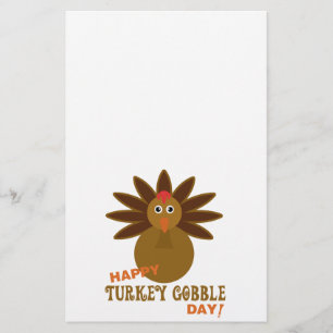 Happy Turkey Gobble Day Thanksgiving Briefpapier