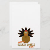 Happy Turkey Gobble Day Thanksgiving Briefpapier (Voorkant / Achterkant)