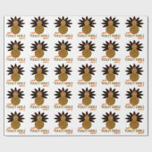 Happy Turkey Gobble Day Thanksgiving Cadeaupapier (Vlak)