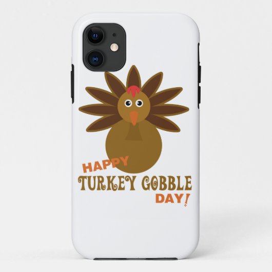 Happy Turkey Gobble Day Thanksgiving Case-Mate iPhone Case (Achterkant)