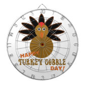 Happy Turkey Gobble Day Thanksgiving Dartbord (Voorkant)