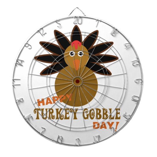 Happy Turkey Gobble Day Thanksgiving Dartbord (Voorkant)