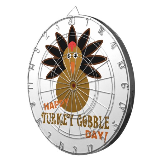 Happy Turkey Gobble Day Thanksgiving Dartbord (Voorkant Rechts)