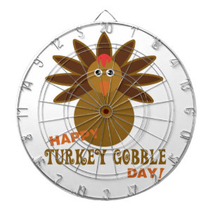Happy Turkey Gobble Day Thanksgiving Dartbord