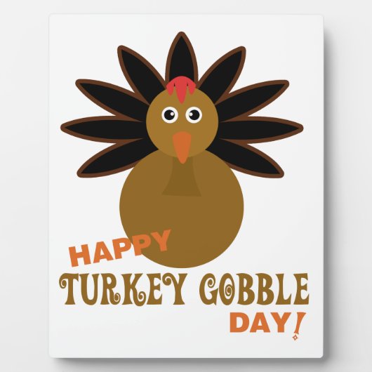 Happy Turkey Gobble Day Thanksgiving Fotoplaat (Voorkant)