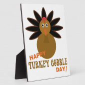 Happy Turkey Gobble Day Thanksgiving Fotoplaat (Zijkant)