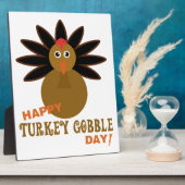 Happy Turkey Gobble Day Thanksgiving Fotoplaat (Zijkant)