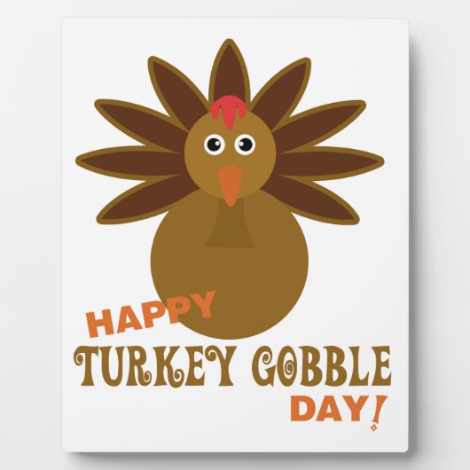 Happy Turkey Gobble Day Thanksgiving Fotoplaat (Voorkant)