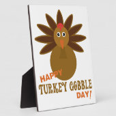 Happy Turkey Gobble Day Thanksgiving Fotoplaat (Zijkant)