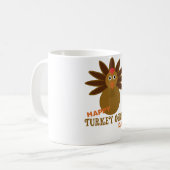 Happy Turkey Gobble Day Thanksgiving Koffiemok (Voorkant links)