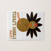 Happy Turkey Gobble Day Thanksgiving Legpuzzel (Horizontaal)