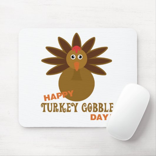 Happy Turkey Gobble Day Thanksgiving Muismat (Met muis)