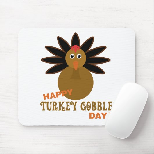 Happy Turkey Gobble Day Thanksgiving Muismat (Met muis)