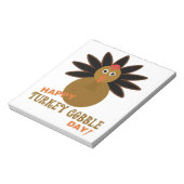 Happy Turkey Gobble Day Thanksgiving Notitieblok (Linkerzijde)