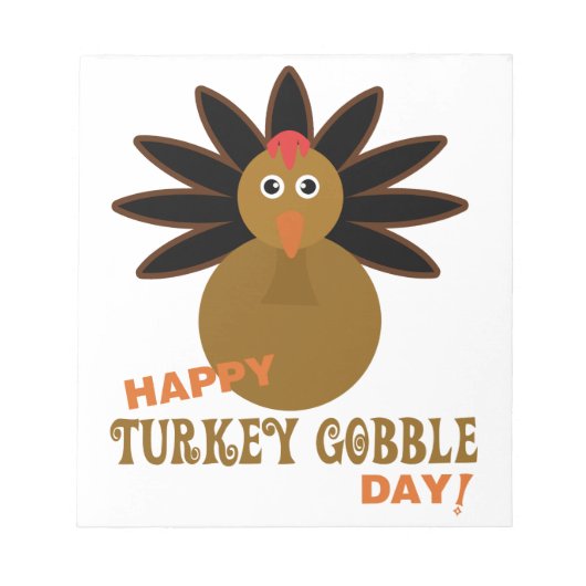 Happy Turkey Gobble Day Thanksgiving Notitieblok (Voorkant)