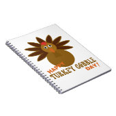 Happy Turkey Gobble Day Thanksgiving Notitieboek (Rechterzijde)