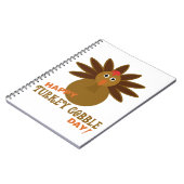 Happy Turkey Gobble Day Thanksgiving Notitieboek (Linkerzijde)