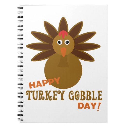 Happy Turkey Gobble Day Thanksgiving Notitieboek (Voorkant)
