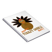 Happy Turkey Gobble Day Thanksgiving Notitieboek (Rechterzijde)