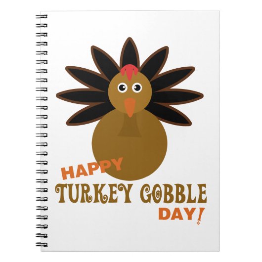 Happy Turkey Gobble Day Thanksgiving Notitieboek (Voorkant)