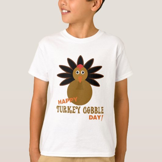 Happy Turkey Gobble Day Thanksgiving T-shirt (Voorkant)