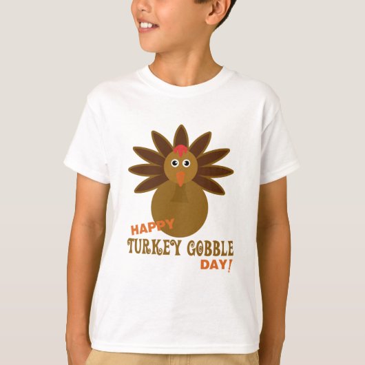 Happy Turkey Gobble Day Thanksgiving T-shirt (Voorkant)