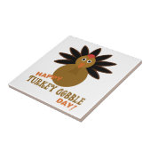 Happy Turkey Gobble Day Thanksgiving Tegeltje (Zijkant)