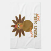 Happy Turkey Gobble Day Thanksgiving Theedoek (Verticaal)