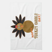 Happy Turkey Gobble Day Thanksgiving Theedoek (Verticaal)