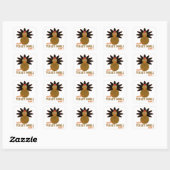 Happy Turkey Gobble Day Thanksgiving Vierkante Sticker (Vel)