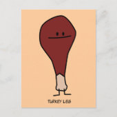Happy Turkey Leg Drumstick-eiwit Briefkaart (Voorkant)