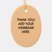 Happy Turkey Leg Drumstick-eiwit Keramisch Ornament (Achterkant)