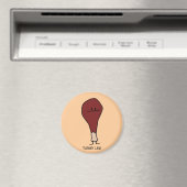 Happy Turkey Leg Drumstick-eiwit Magneet (Insitu (Vaatwasser))