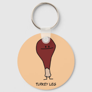 Happy Turkey Leg Drumstick-eiwit Sleutelhanger