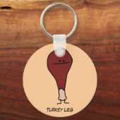 Happy Turkey Leg Drumstick-eiwit Sleutelhanger (Voorkant)