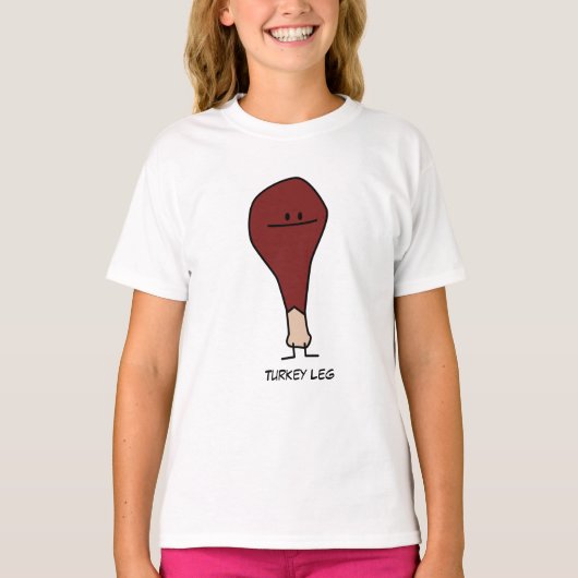 Happy Turkey Leg Drumstick-eiwit T-shirt (Voorkant)