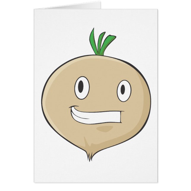 Happy Turnip Vegetable Smiling (Voorkant)
