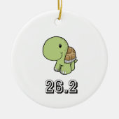 Happy Turtle 26.2 Keramisch Ornament (Voorkant)