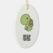 Happy Turtle 5K Keramisch Ornament (Rechts)